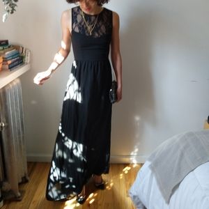 Black formal dress with lacing